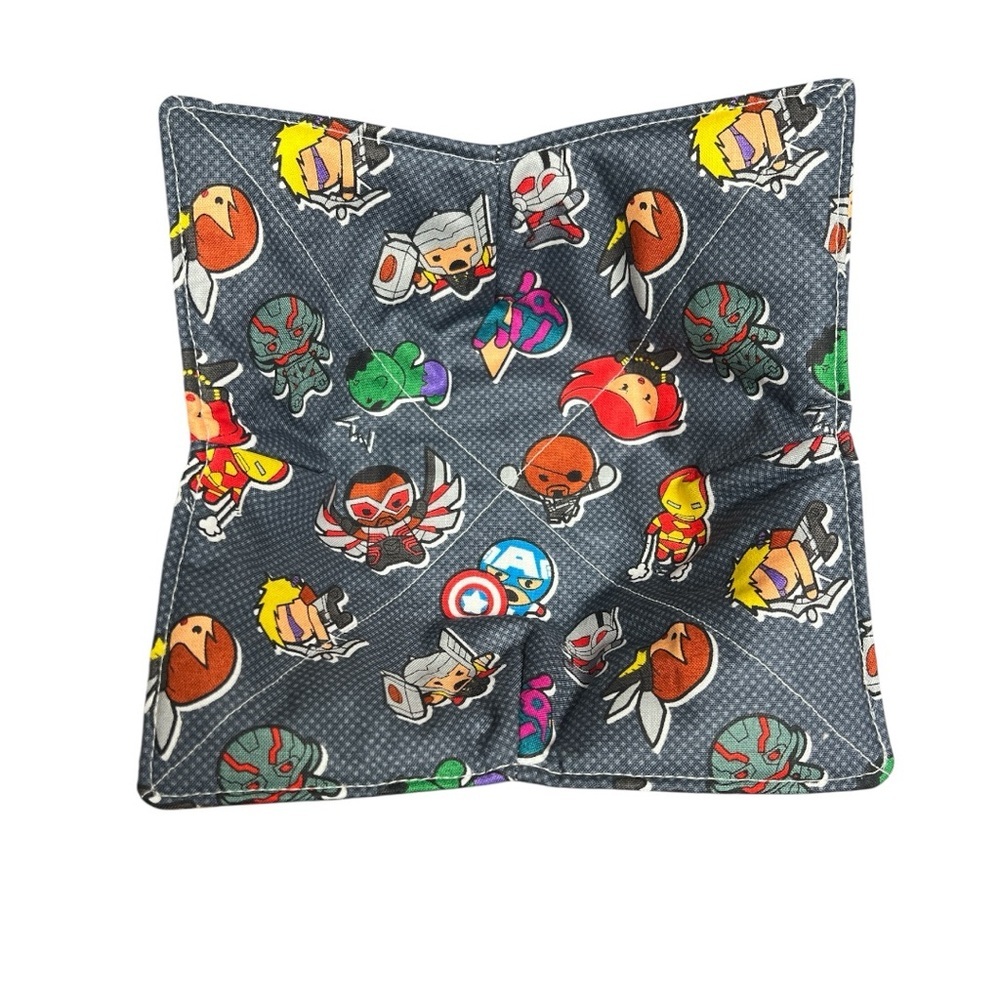 Hand Crafted Bowl Cozy Bowl Holder Microwavable  Cotton Padded Marvel Characters